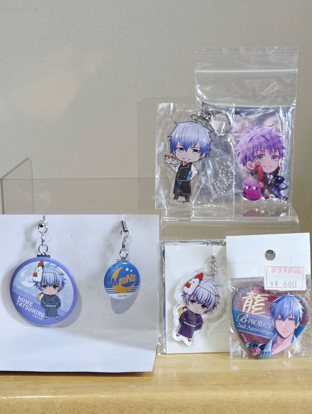 B-Project - MooNs - Tatsuhiro Nome - Can Badge Pin & Acrylic Strap Set - Otome